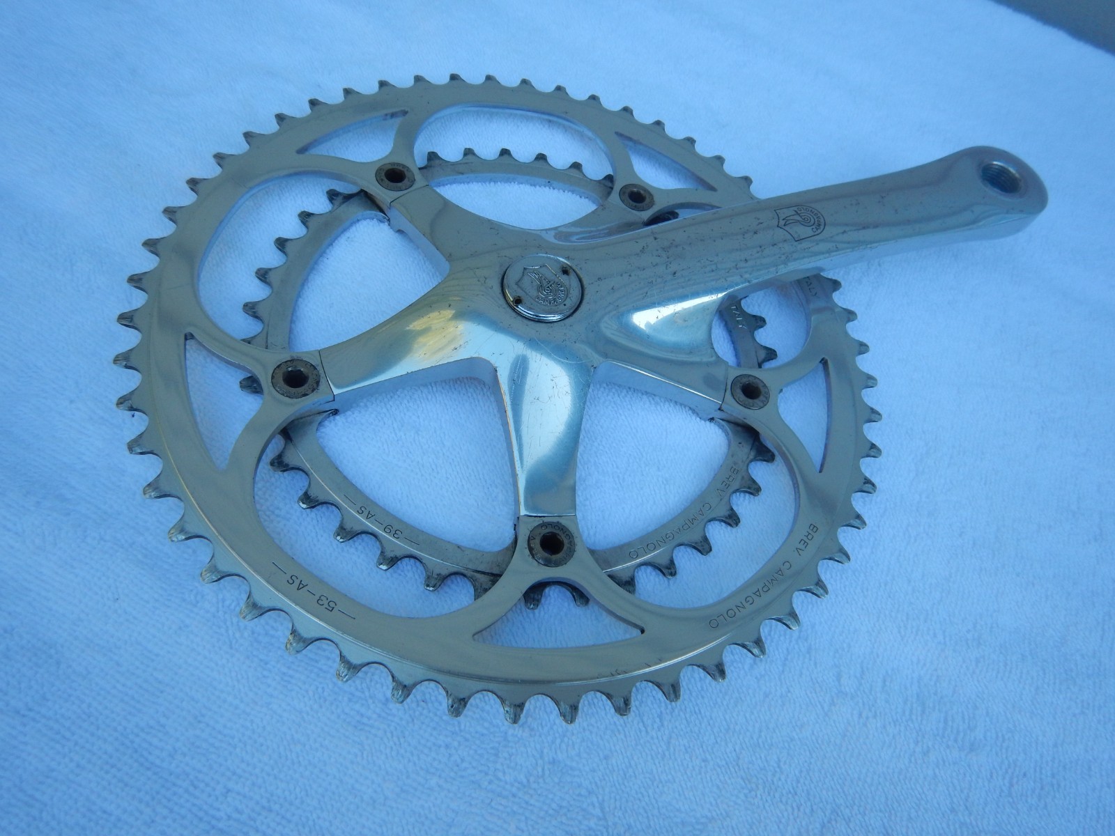 Campagnolo Croce D’Aune Road Racing Bike Double Cranks 170mm Crankset w/BB Campy