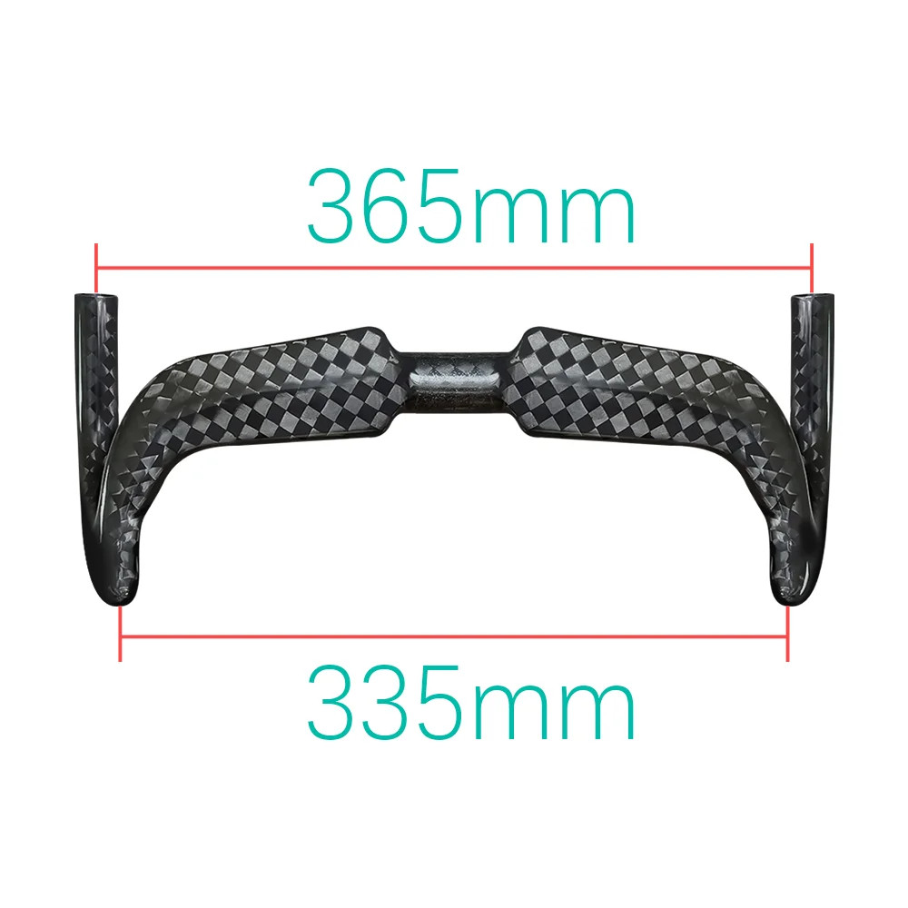 Carbon Track Bicycle Drop Bar Bike Handlebar Length 31.8-325/345/365/385/405MM