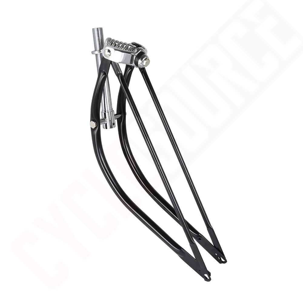 ENIX Heavy Duty 26″ Bent Spring Bike Fork Chrome/Black