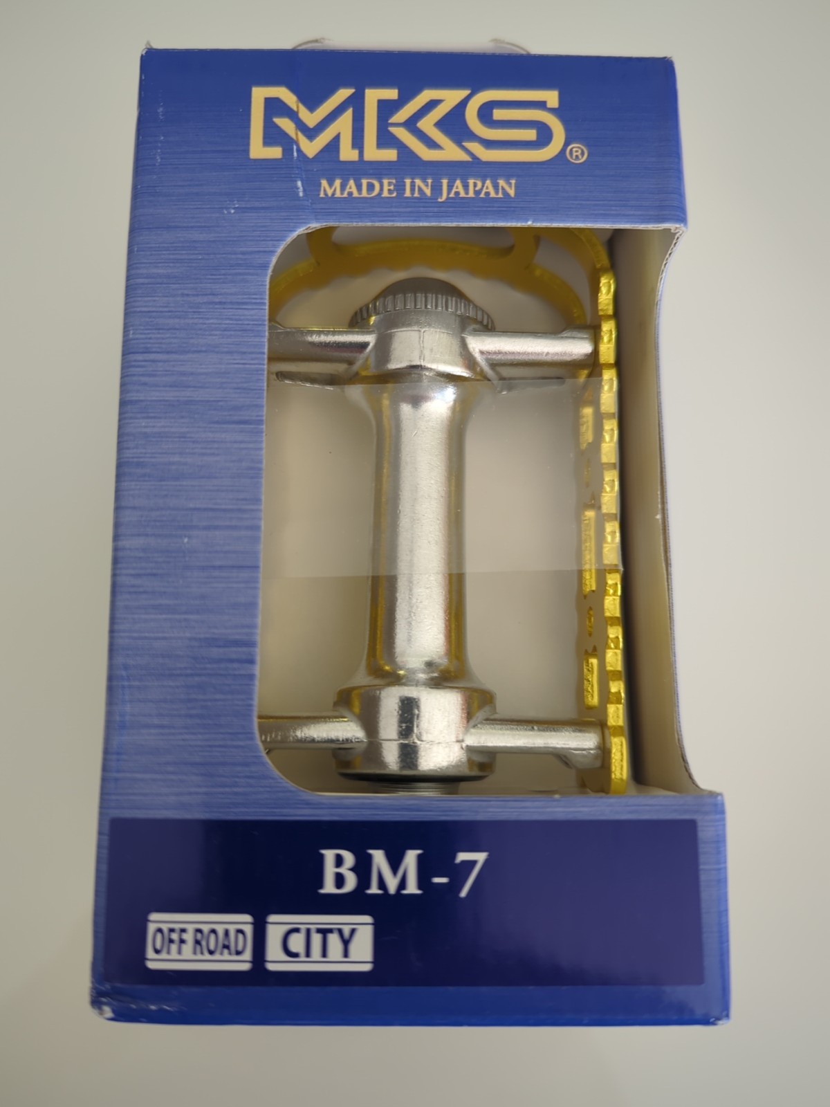 MKS BM-7 Alloy Anodized MTB BMX Old School Flat Bike 9/16″ Pedal – Gold