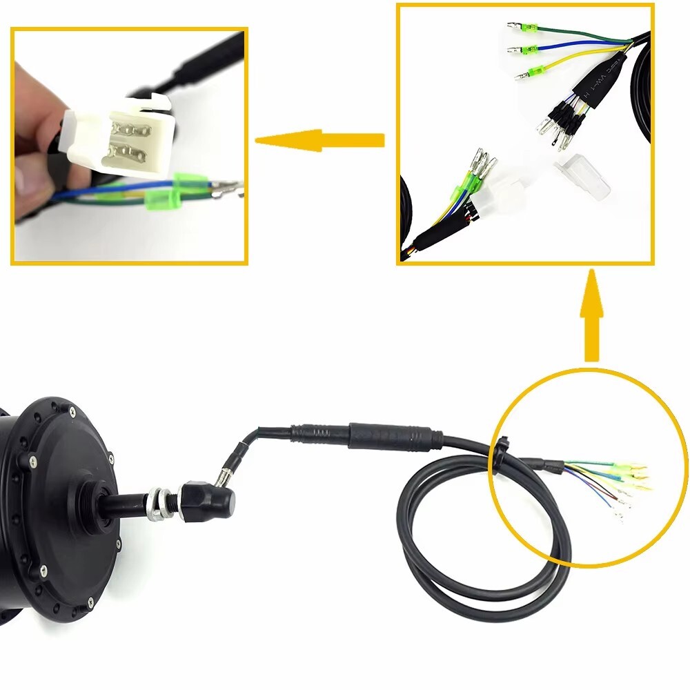 E-bike Electric Bicycle Hub Motor Extension Cable 9 Pin Male Female 90/130/160cm