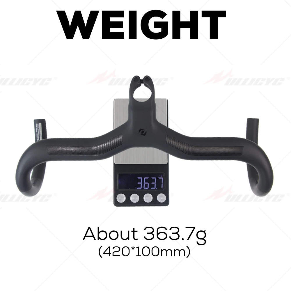 Carbon Handlebar Internal Routing Road Bicycle Integrated Drop Bar with Mount