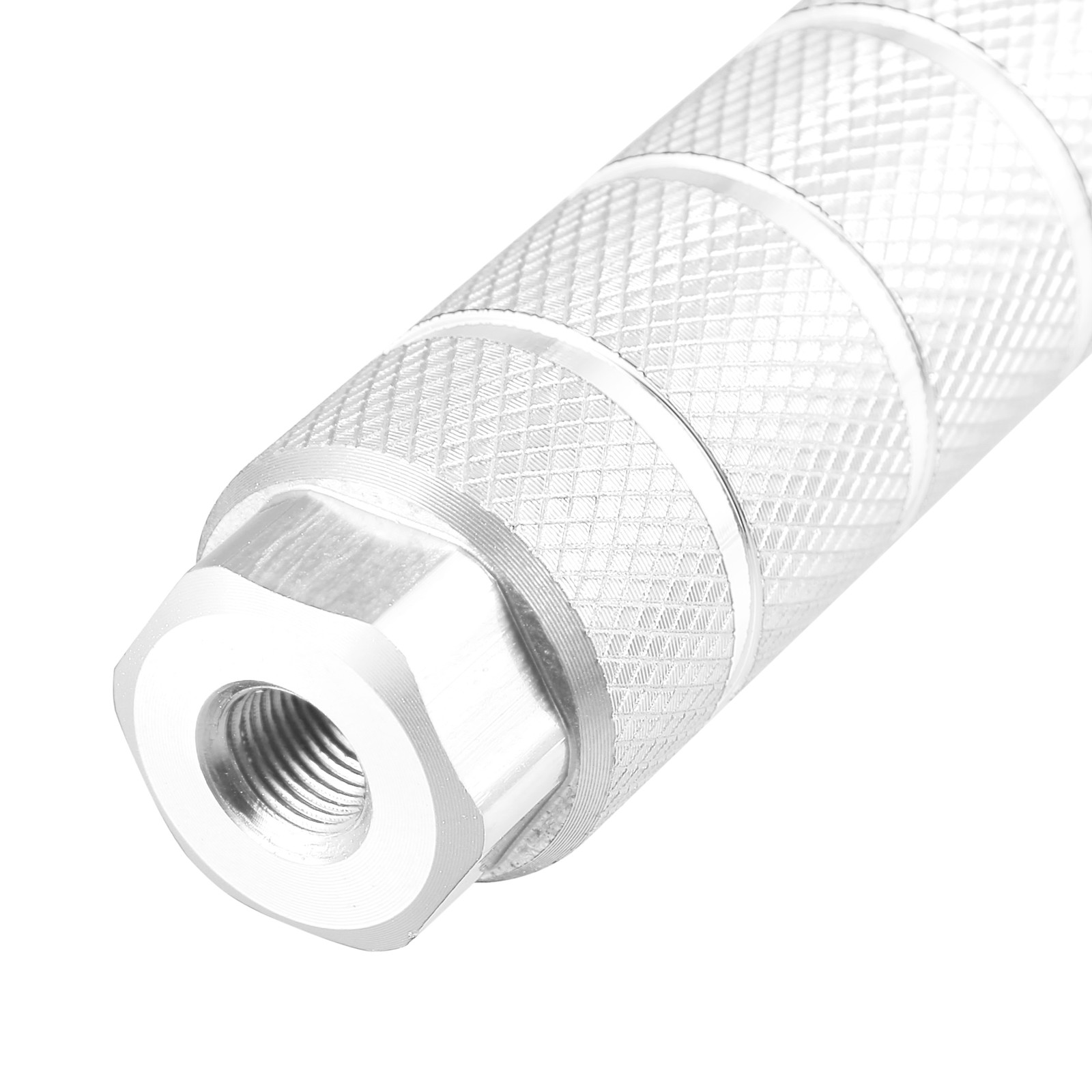 4 Pcs Aluminum Alloy BMX MTB Bike Rear Foot Peg Silver Tone Fit 3/8 Inch Axle