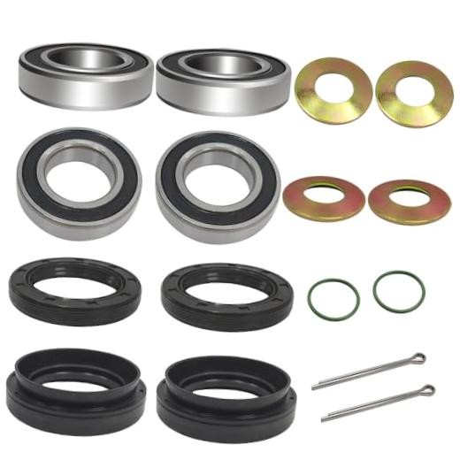 Front Wheel Bearing Seals Kit Compatible with Suzuki Eiger 400 LTA400 LTA400F