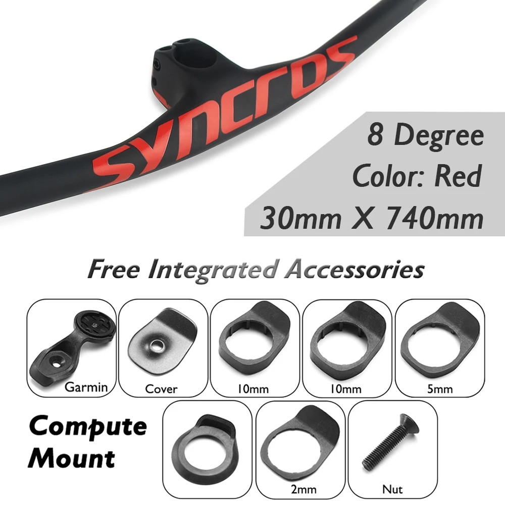 Carbon Fiber MTB Bicycle Handlebar Stem 8° 28.6mm Clamp 30/40/50mm Lengths