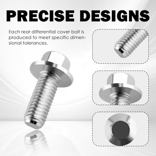 14PCS M8-1.25x20mm Rear Differential Cover Bolt,Bolts for Differentials Cover