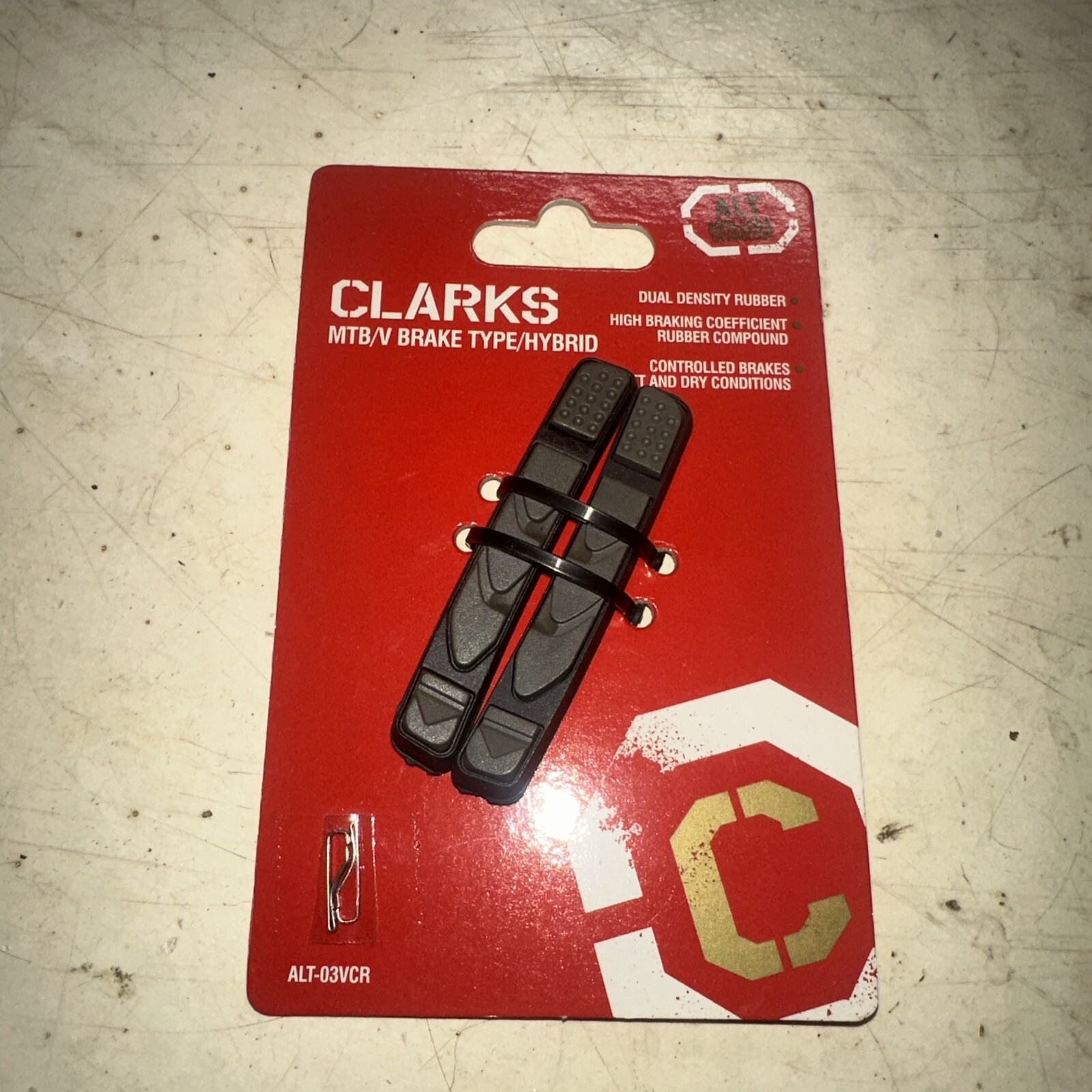 Clarks Brake Pads MTB/V Hybrid ALT-03VCR Anti-lock Gray Black Replacement Bike
