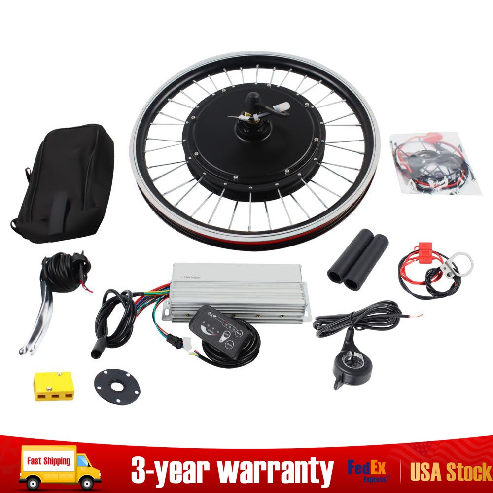 20 inch 48V 1000W Front Wheel Motor Electric Bicycle E-bike Conversion Kit LED