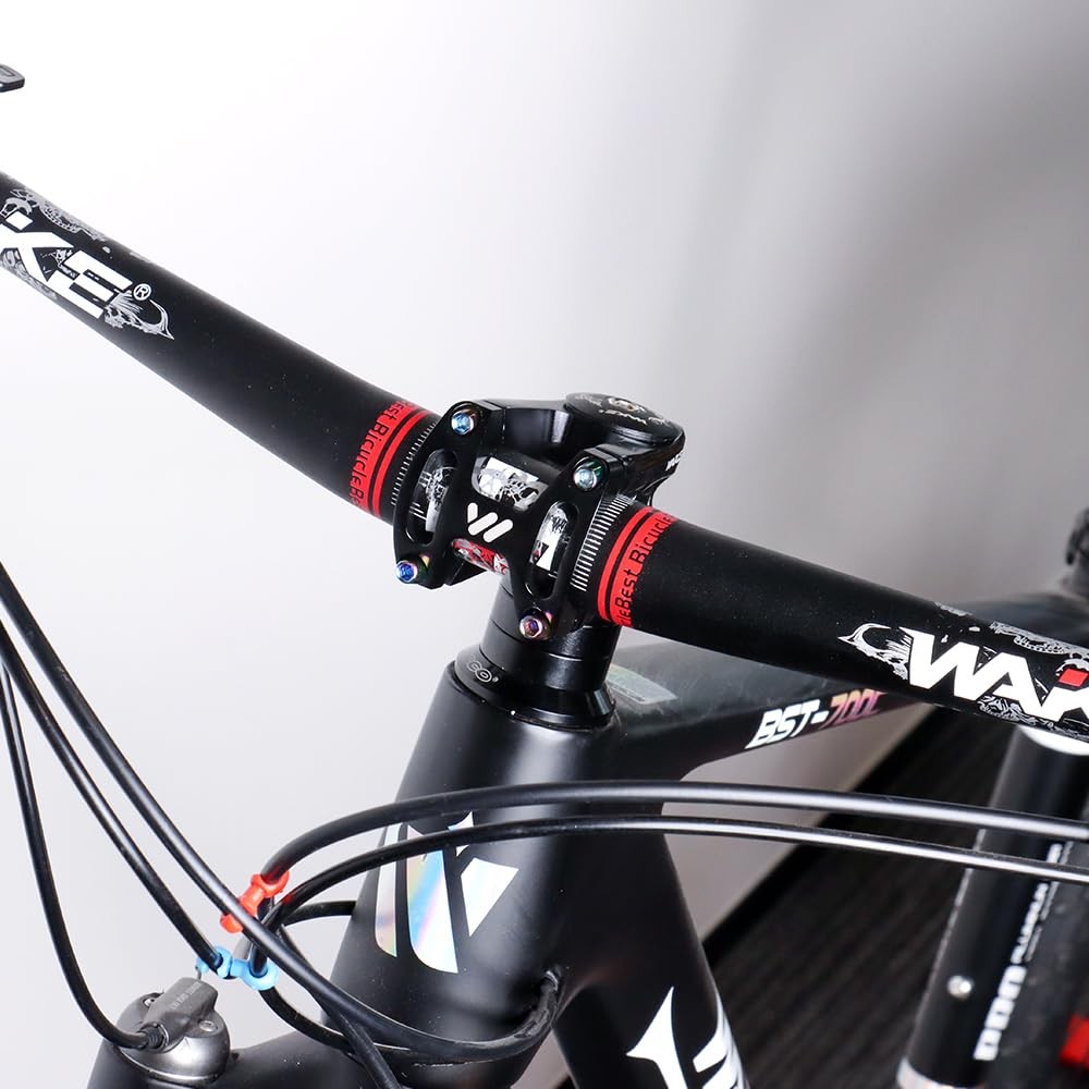 Bike Stem 31.8 50mm Bike Riser For 1 1/8 Inch Steerer Repair Black Component