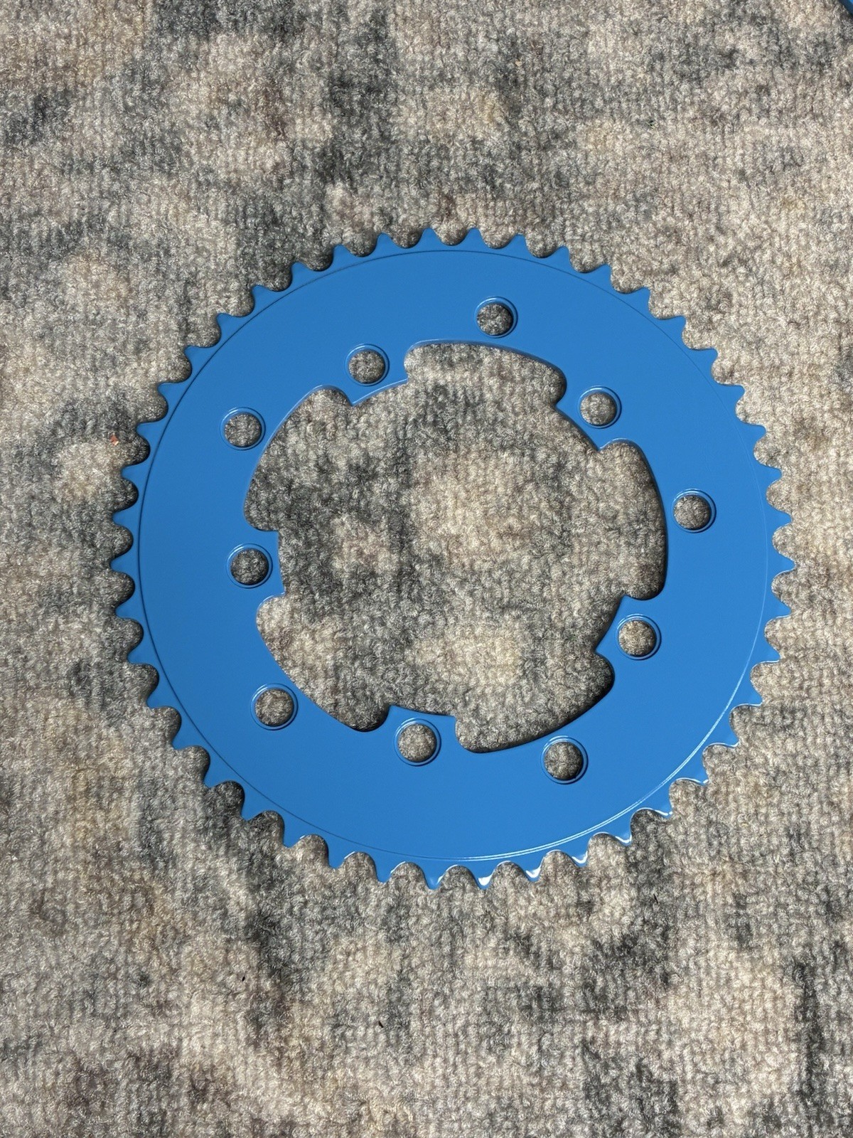 MCS Bmx 44t Chainring Old School Bmx 110/130 BCD Maui Blue