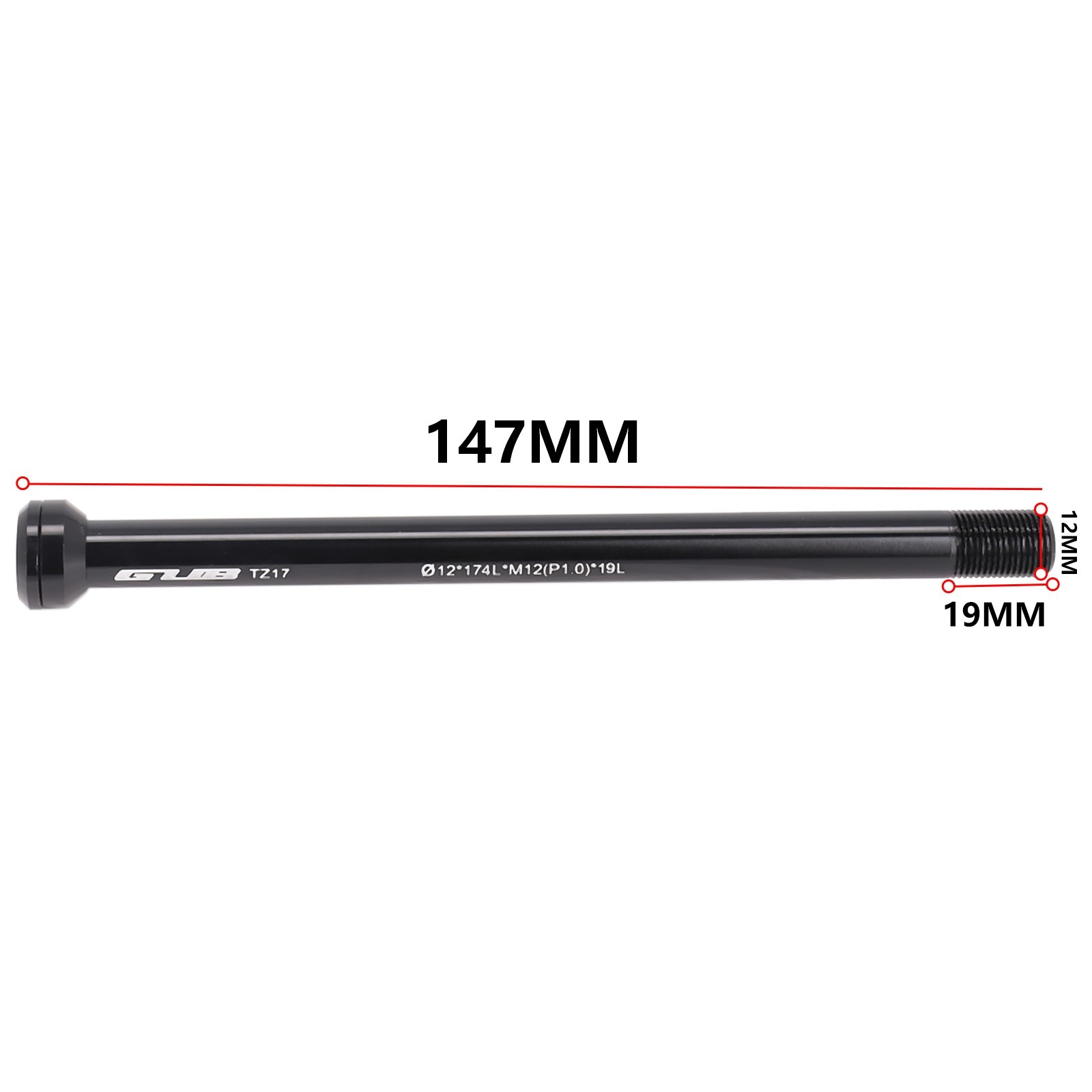 12mm X 162/165/168/171/174/175/181L Thru Axle Skewer Axle Bike MTB Useful Duable