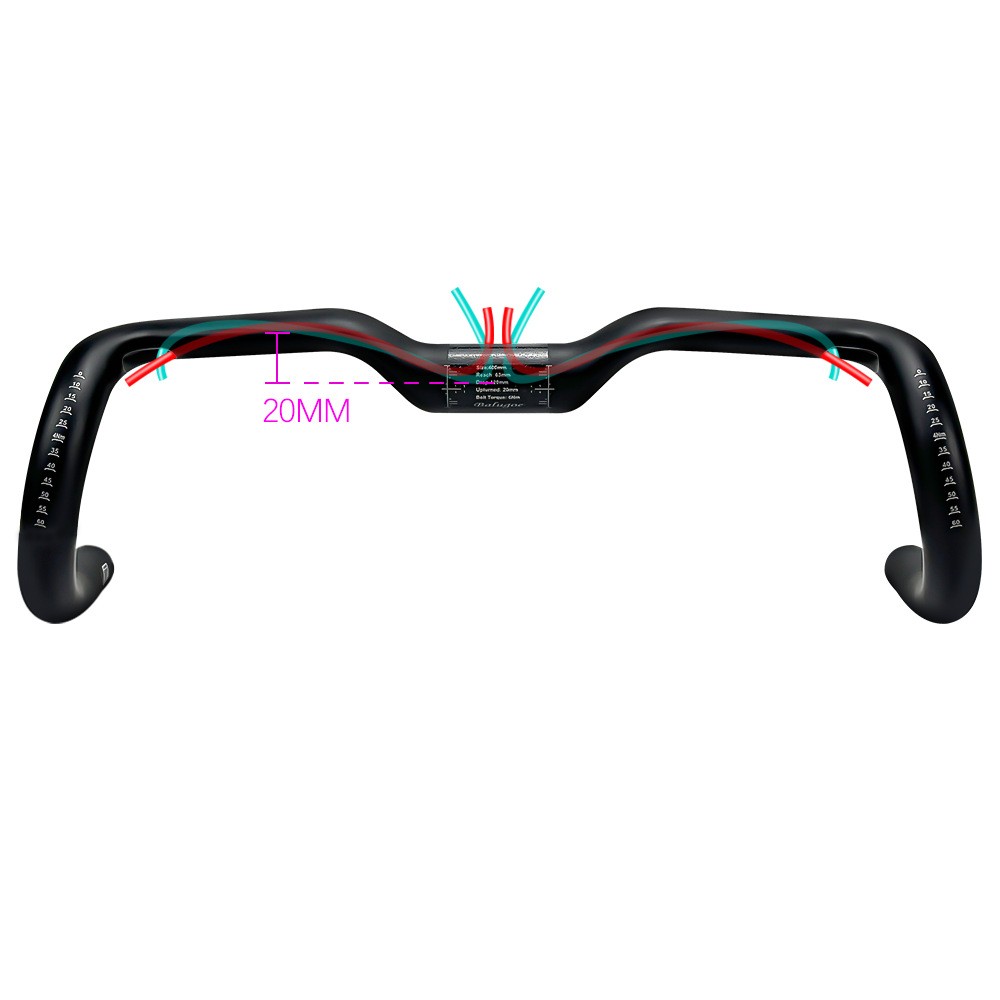 Full Carbon Bicycle Handlebar Rise Bar Racing Road Bike Drop Bar 31.8*380-420mm