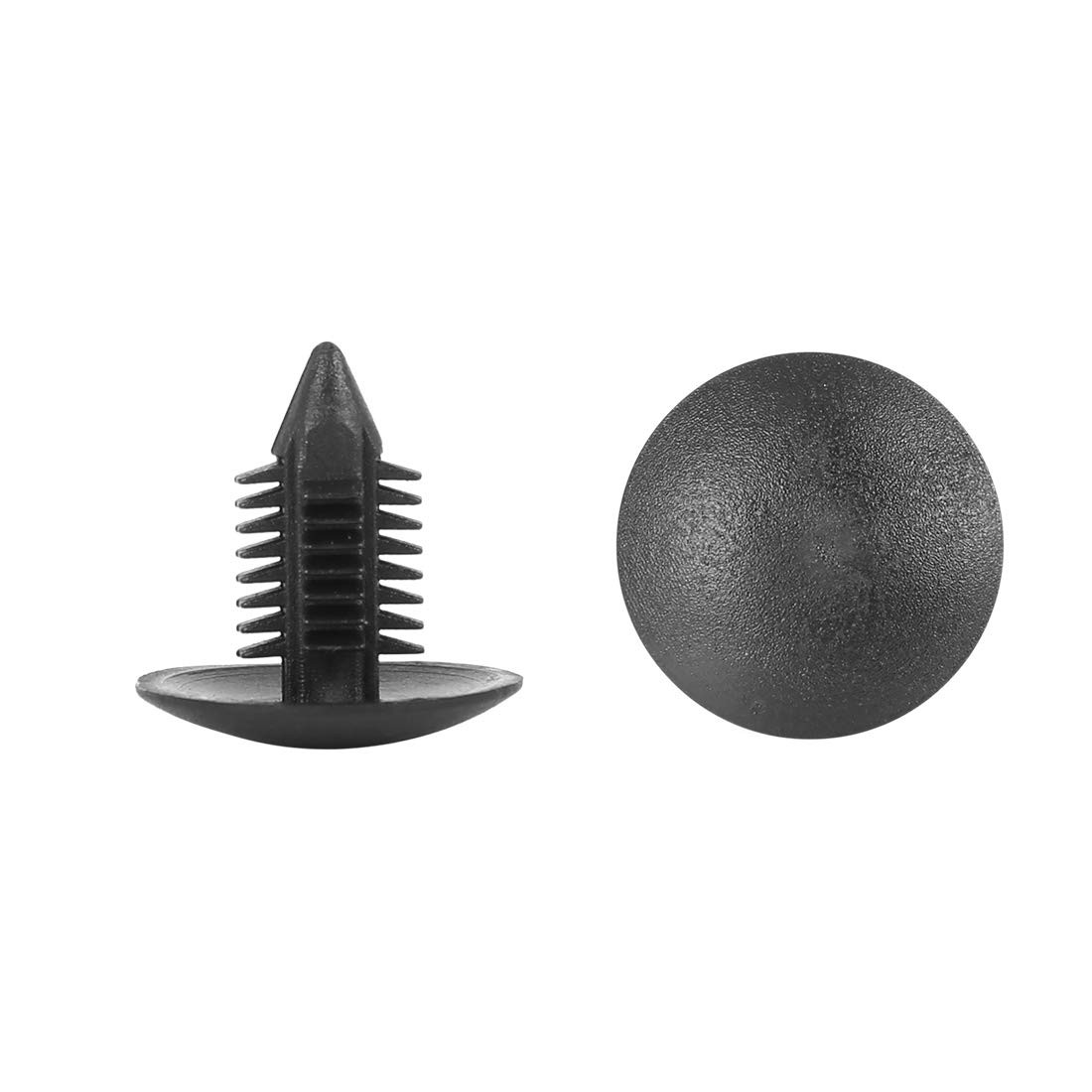 X AUTOHAUX 40pcs 10mm Hole Dia Plastic 22x20mm / 0.86″x0.78″(L*Max.D), Black