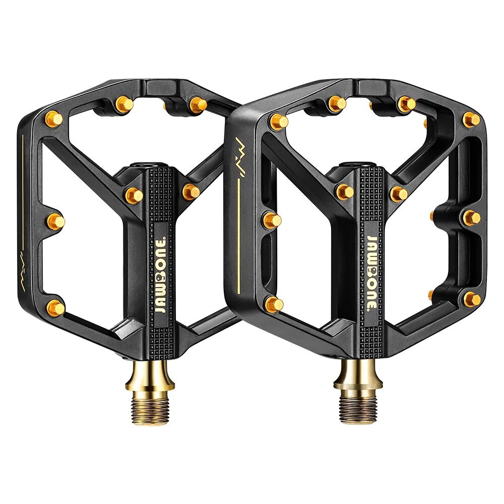 MTB Bicycle Flat Pedals Mountain Bike Pedals Aluminum 9/16 in DU Sealed Bearing