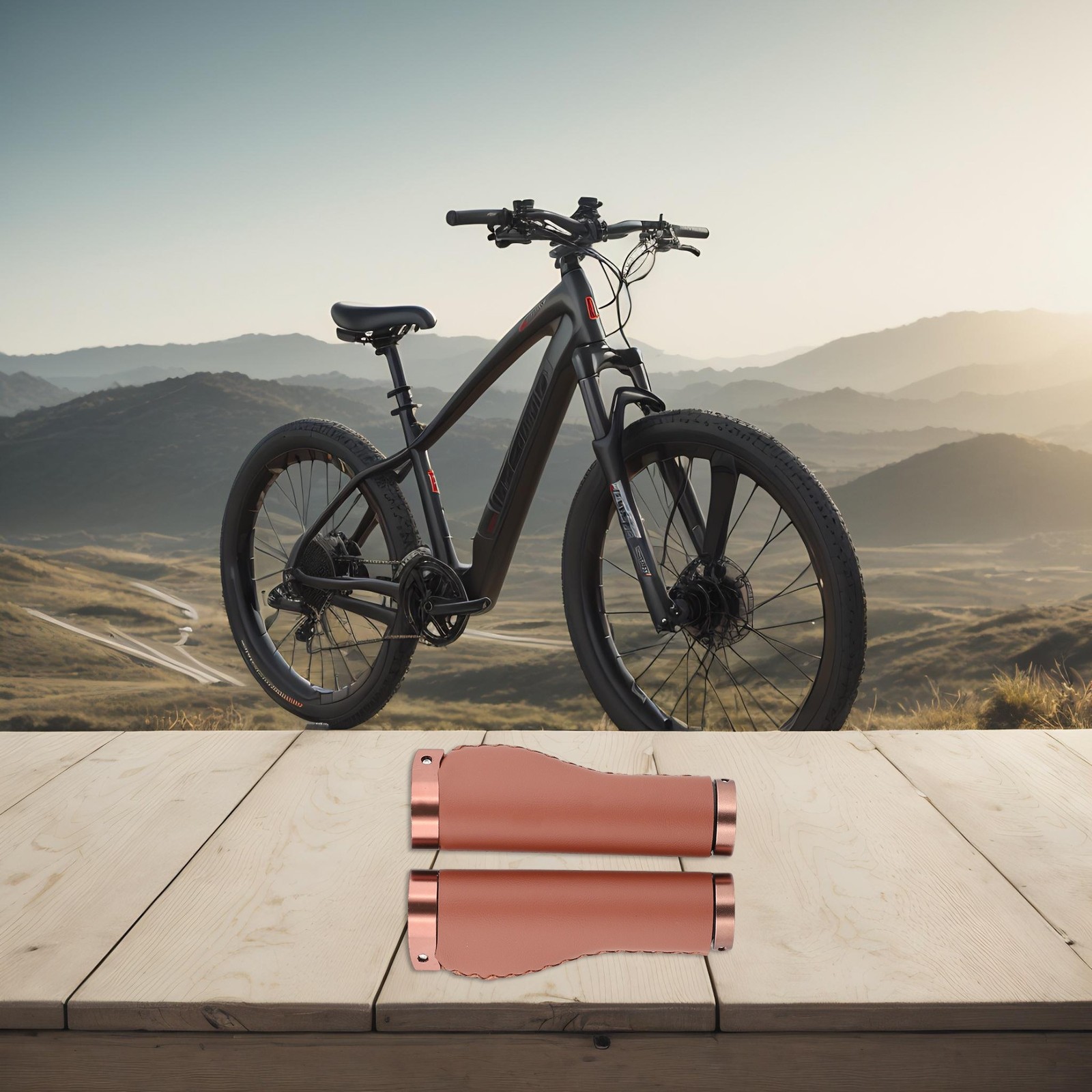 Bike Bicycle Anti-skid Ahock Handlebar Grips Long/Short Leather Handlebar Cover