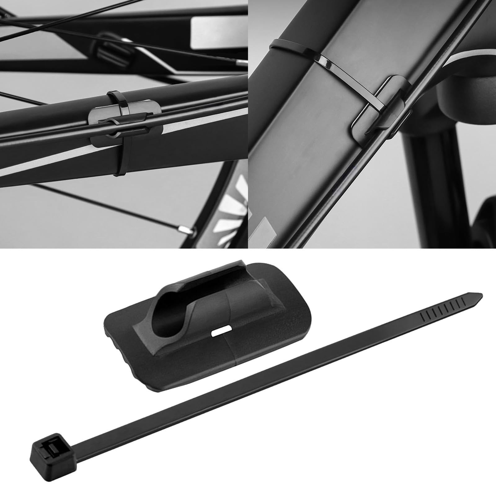 5pcs Bicycles Brake Cable Line Fixed Base with Tie Bike Cable Base Guide Road…