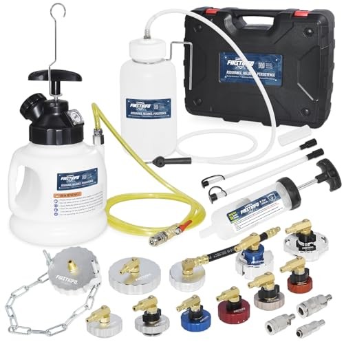 FIRSTINFO A1163HK3 Hydraulic Brake and Clutch Pressure Bleeder + 11pcs Adapters