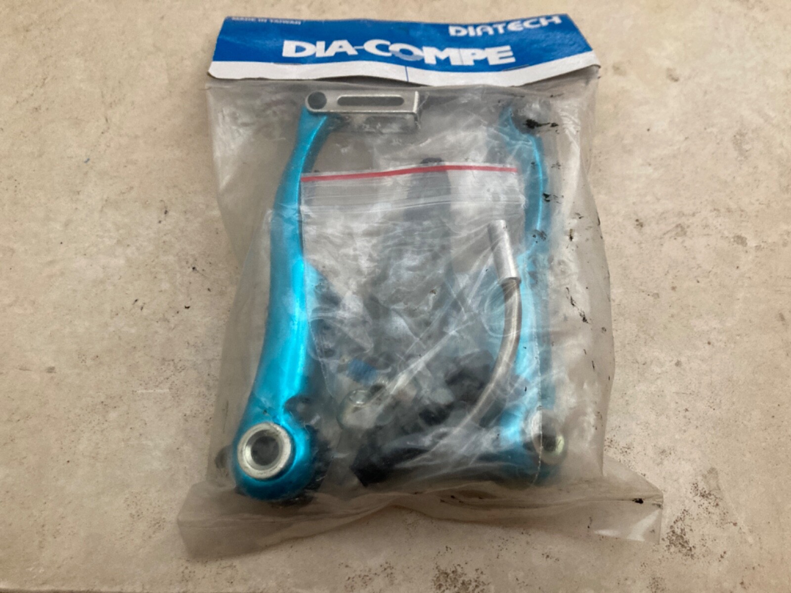NOS Dia Compe Dia Tech Ene Ciclo Gran Compe V Brake Set 2 Arms Blue Anodized