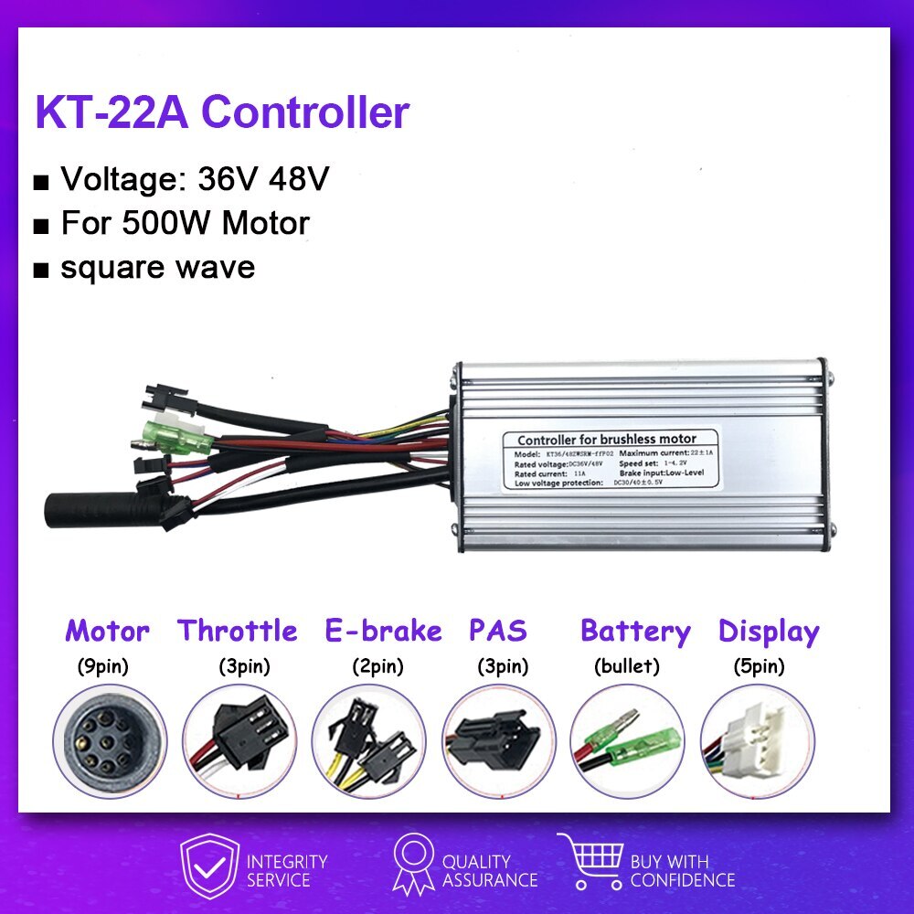 Squarewave Controller 15A-50A SM/Waterproof Plug Electric Bike Controller