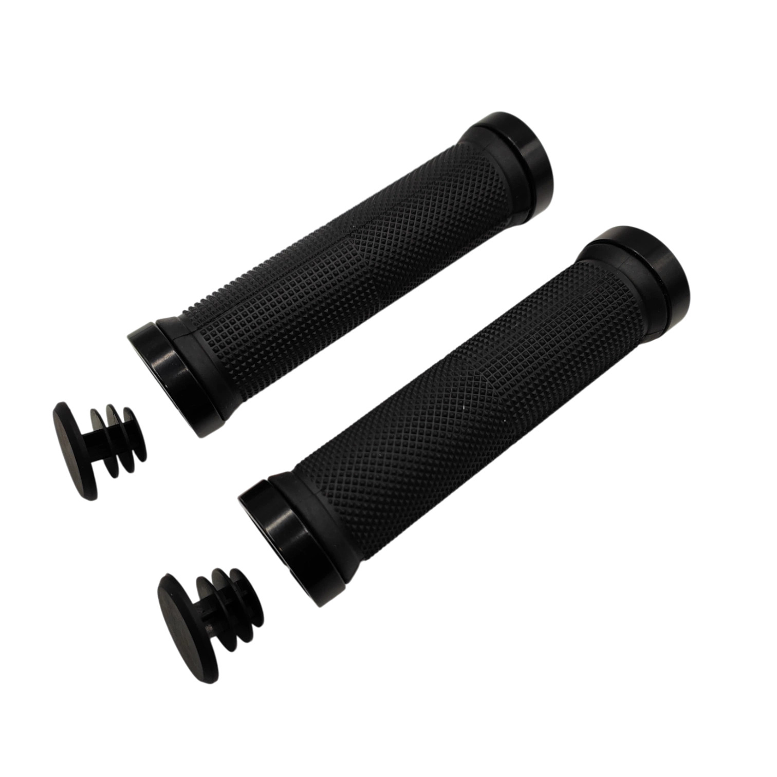 Bike Grips Handlebar Grips Straight Rubber Grips Black For E-Bike City Bike MTB