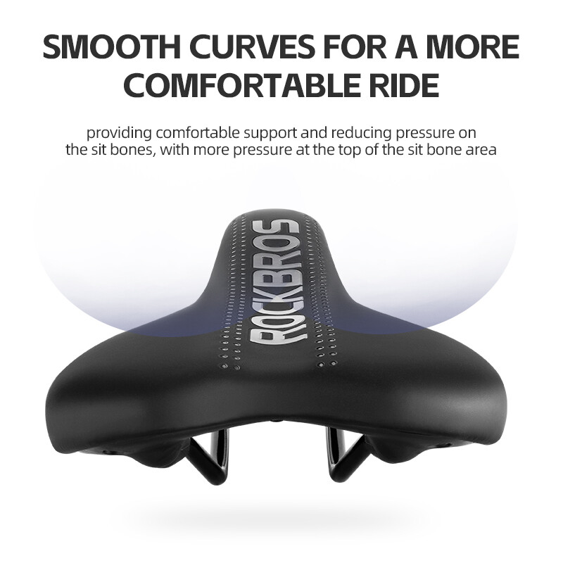 Bike Saddle MTB Mountain Road Bicycle Seat Gel Filled Soft AirCushion Pad Sporty