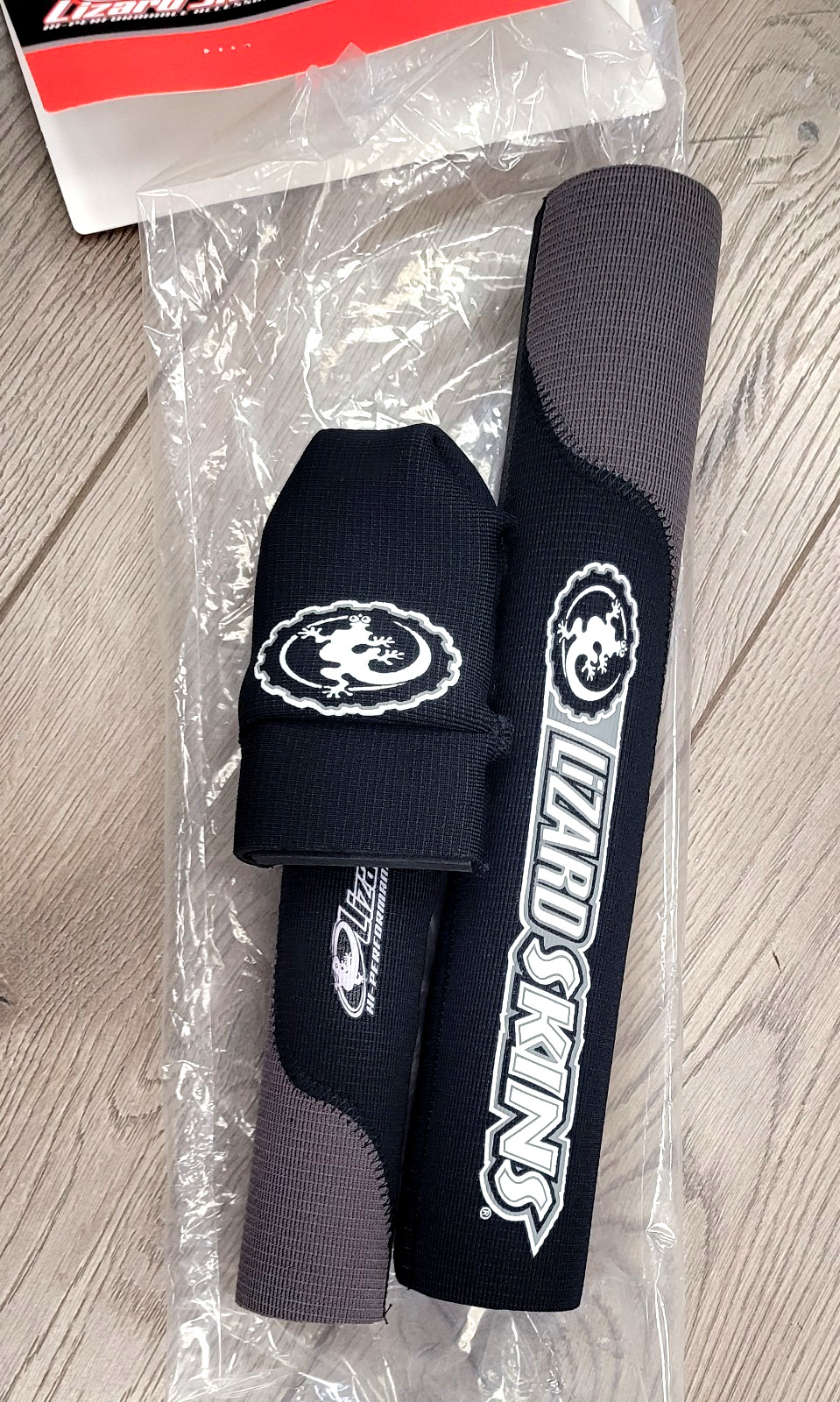 NOS Lizard Skins BMX Pad Set, Black with Grey, BMX Mid-School, New in Package.