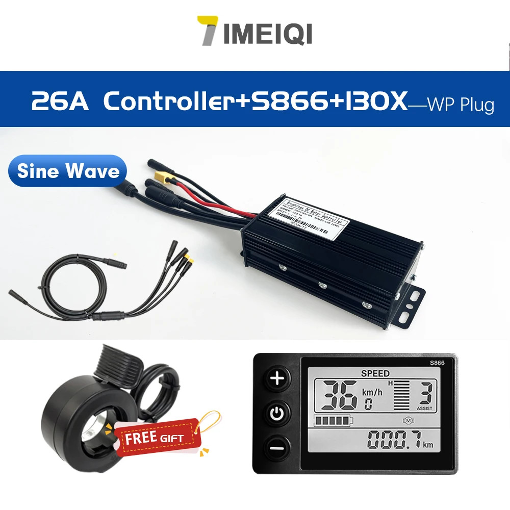 E-bike Sinawave Controller 24V/36V/48V 17A 26A 30A 40A 45A with LCD DIsplay