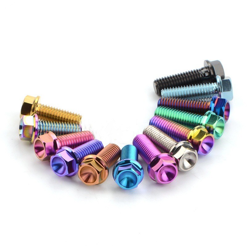 Titanium Bolt M8x15/20/25/30/35/40/45/50/55/60/65 Small Flange Hex Head Ti Screw