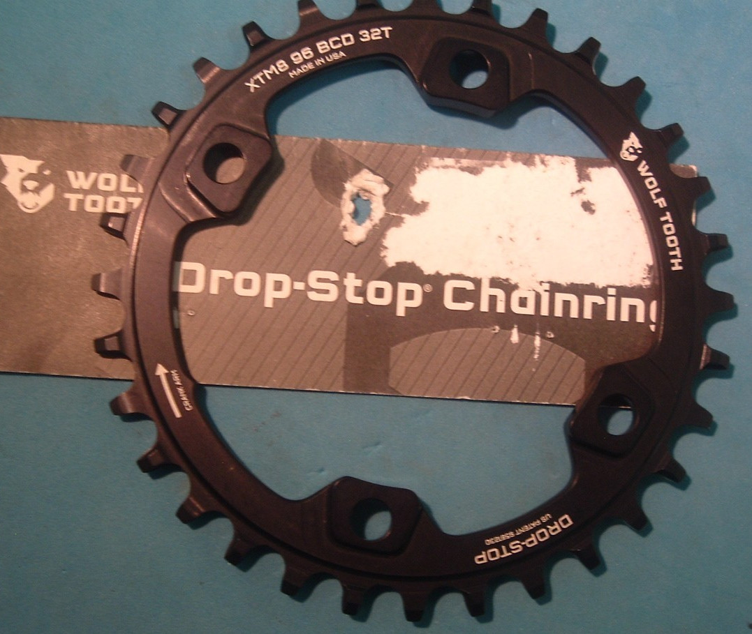Wolf Tooth Drop Stop Narrow/Wide 32T x96BCD MTB Chainring NEW-1×9-11-Spd-NIB