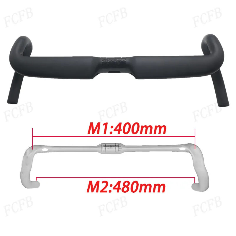 Carbon Fibre Gravel Road Bike Drop Bar 31.8mm Clamp Full Internal Cable