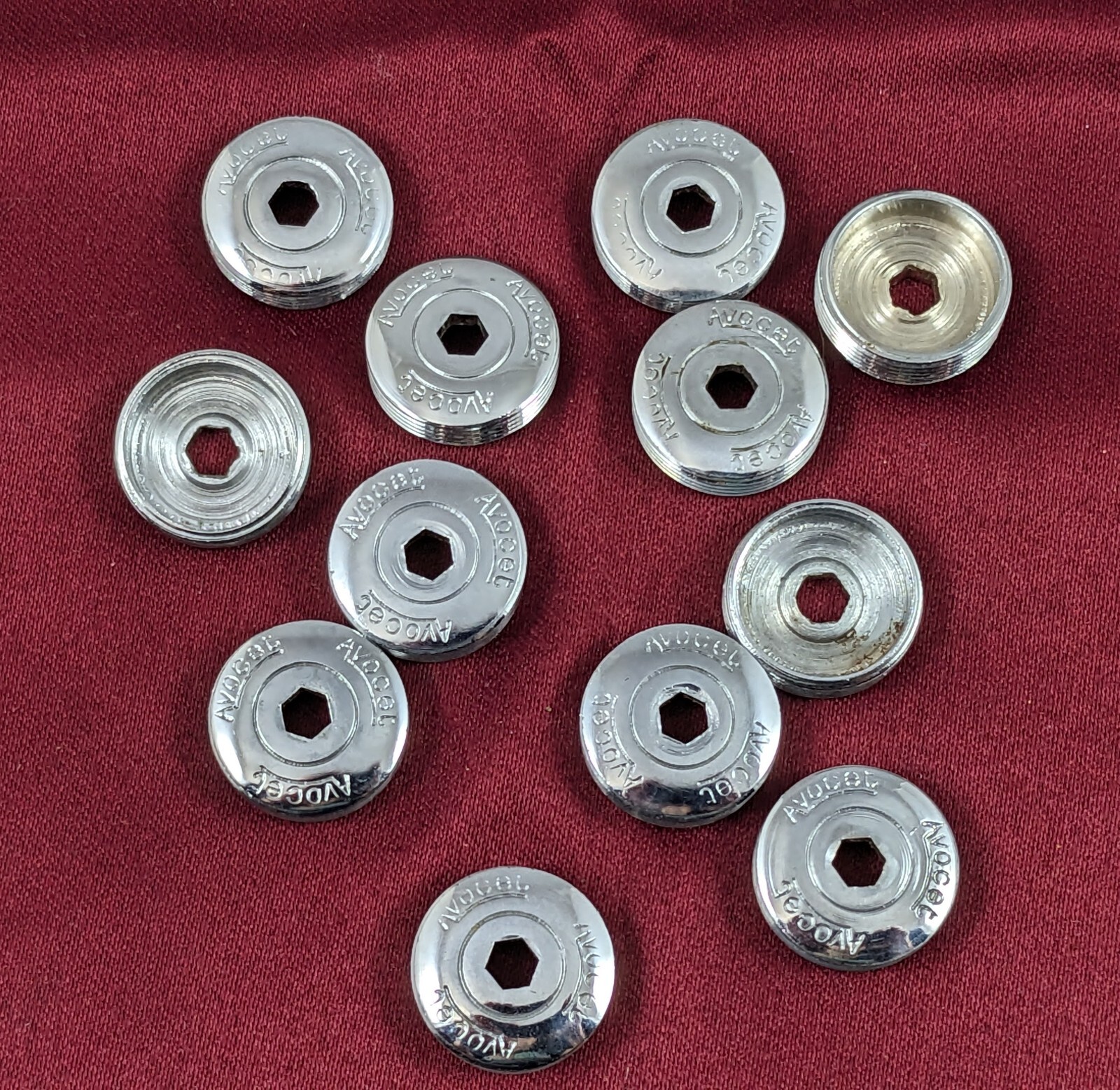Avocet Vintage Crank Dust Caps Chrome Steel 5mm Hex PAIR