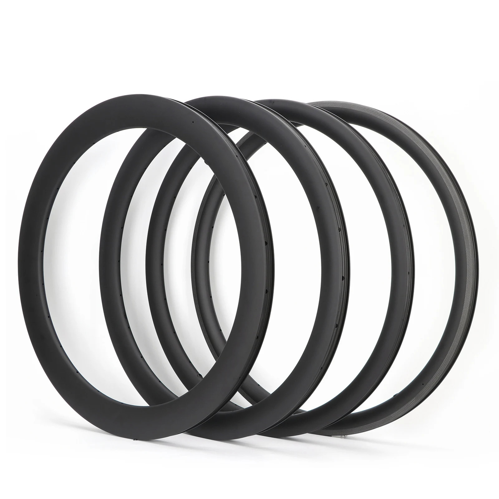 700C Road Bicycle Carbon Fiber Rim 38/50/60/88MM Depth 24-hole Disc Brake Ring