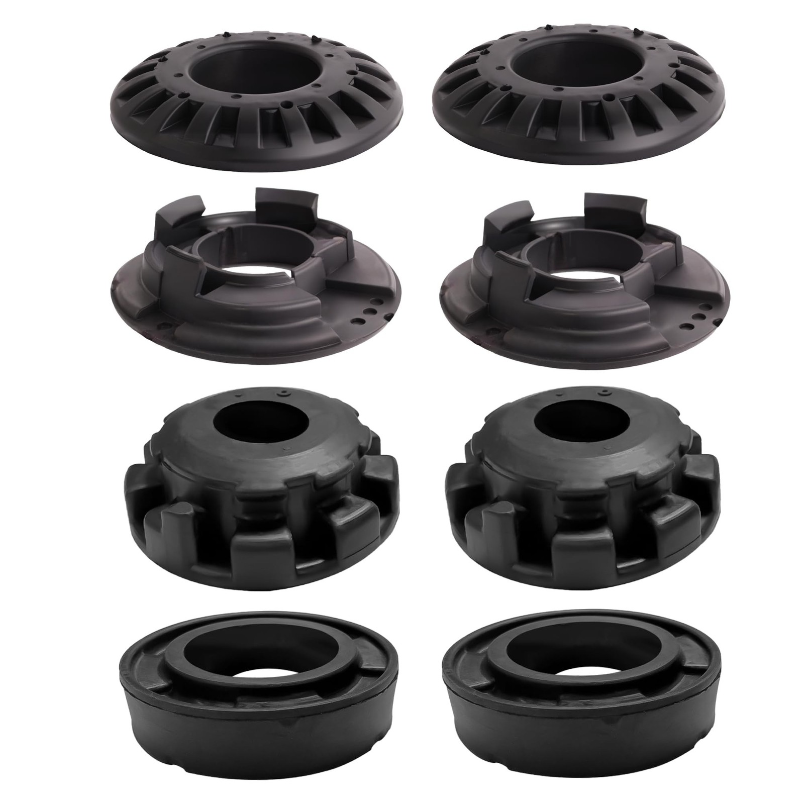 8Pcs Front Rear Upper & Lower Coil Spring Isolators Kit Fit For Jeep Grand Ch…