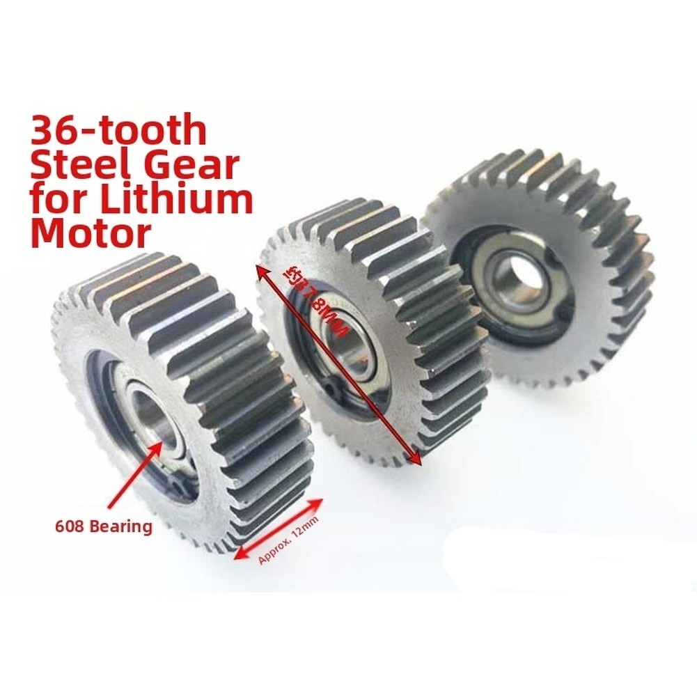 36 Tooth Steel Gear with 608 Bearing for E Bike Motor Replacement Parts