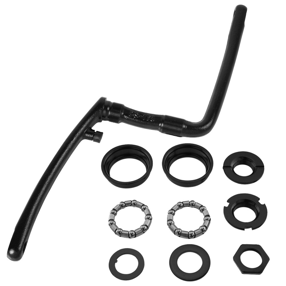 PRO+ 6 3/4″ (170MM) BICYCLE STEEL HEAVY-DUTY ONE-PIECE CRANK BLACK W/ B.B.