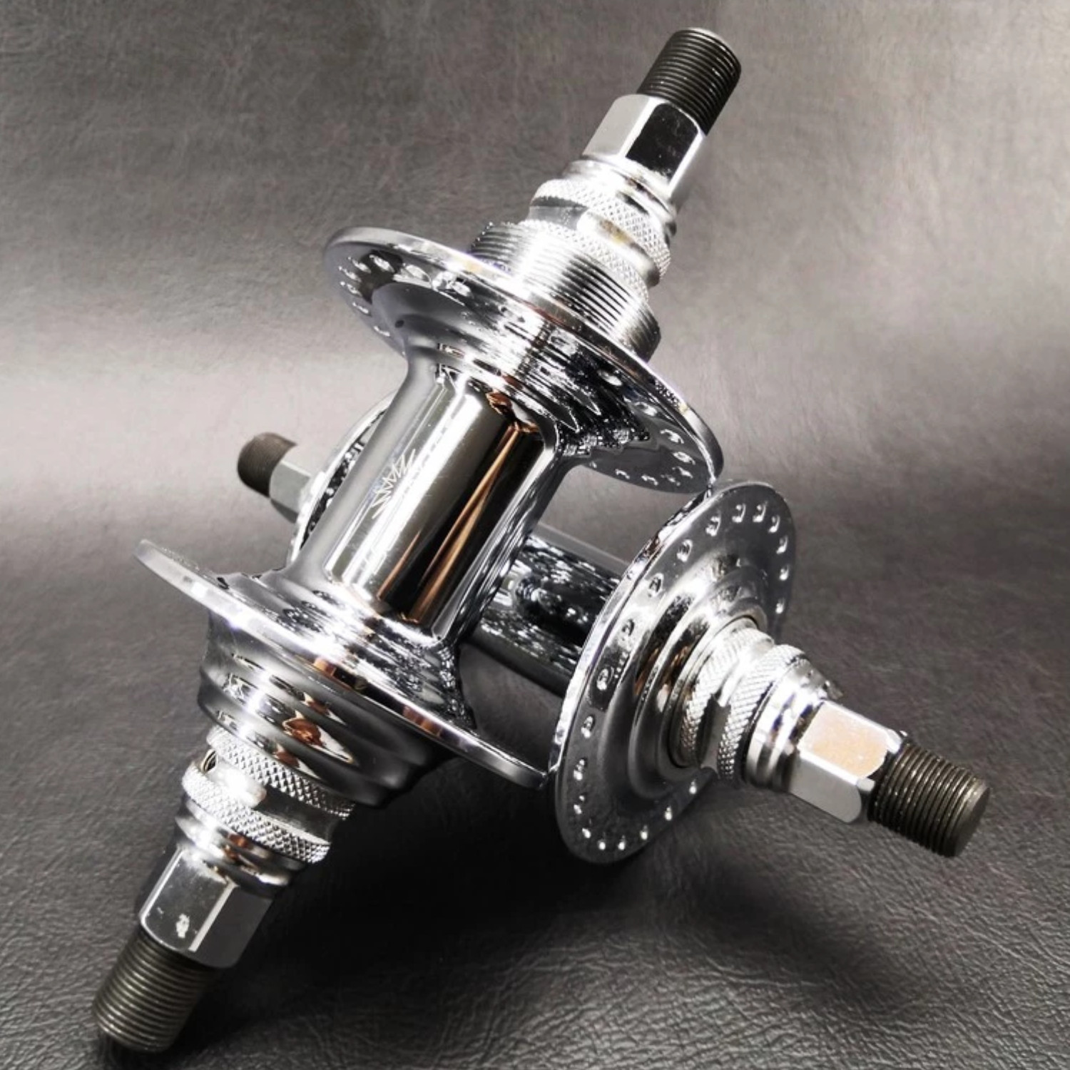BMX NOS Sunrace Chrome Hub 48 Holes Old School CP 14mm Cr-Mo Axle -FREE SHIPPING