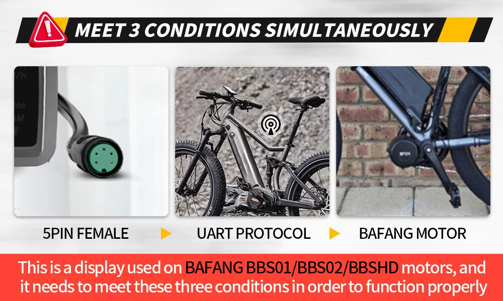 Mini Display Ebike Intelligent LCD Screen Waterproof Electric Bike Compitable