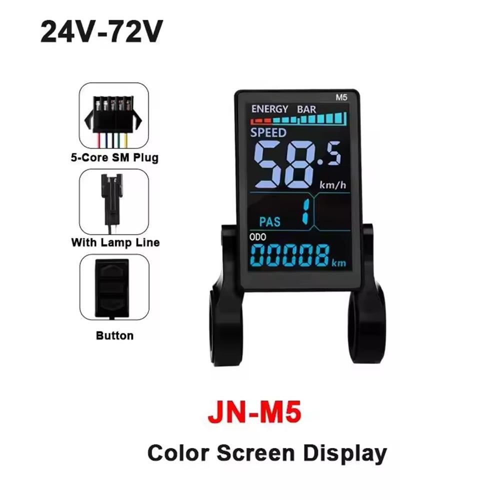 Electric Bike 24V 36V 48V 52V 60V 72V Speed Meter M5 LCD Display Panel Screen