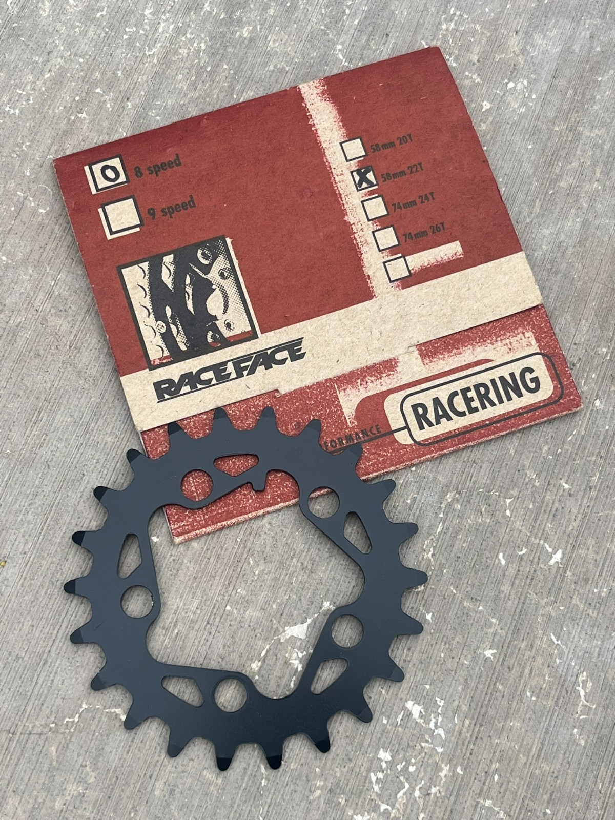 NOS Raceface Racering Steel Chainring | 58 BCD / 22T / Made in Canada