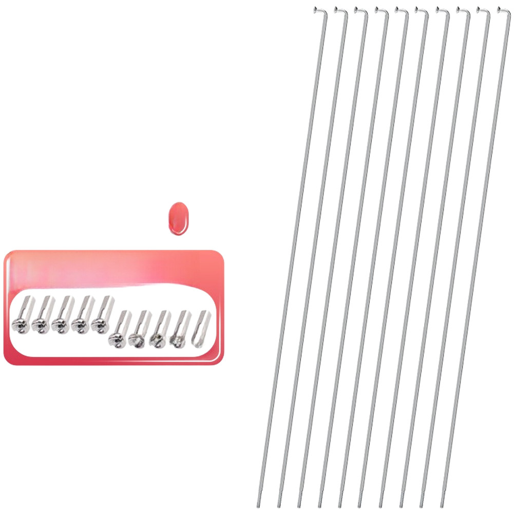 Stainless Steel Bike Spokes Set Of 10 For 26 Inch 275mm To 254mm Wheels