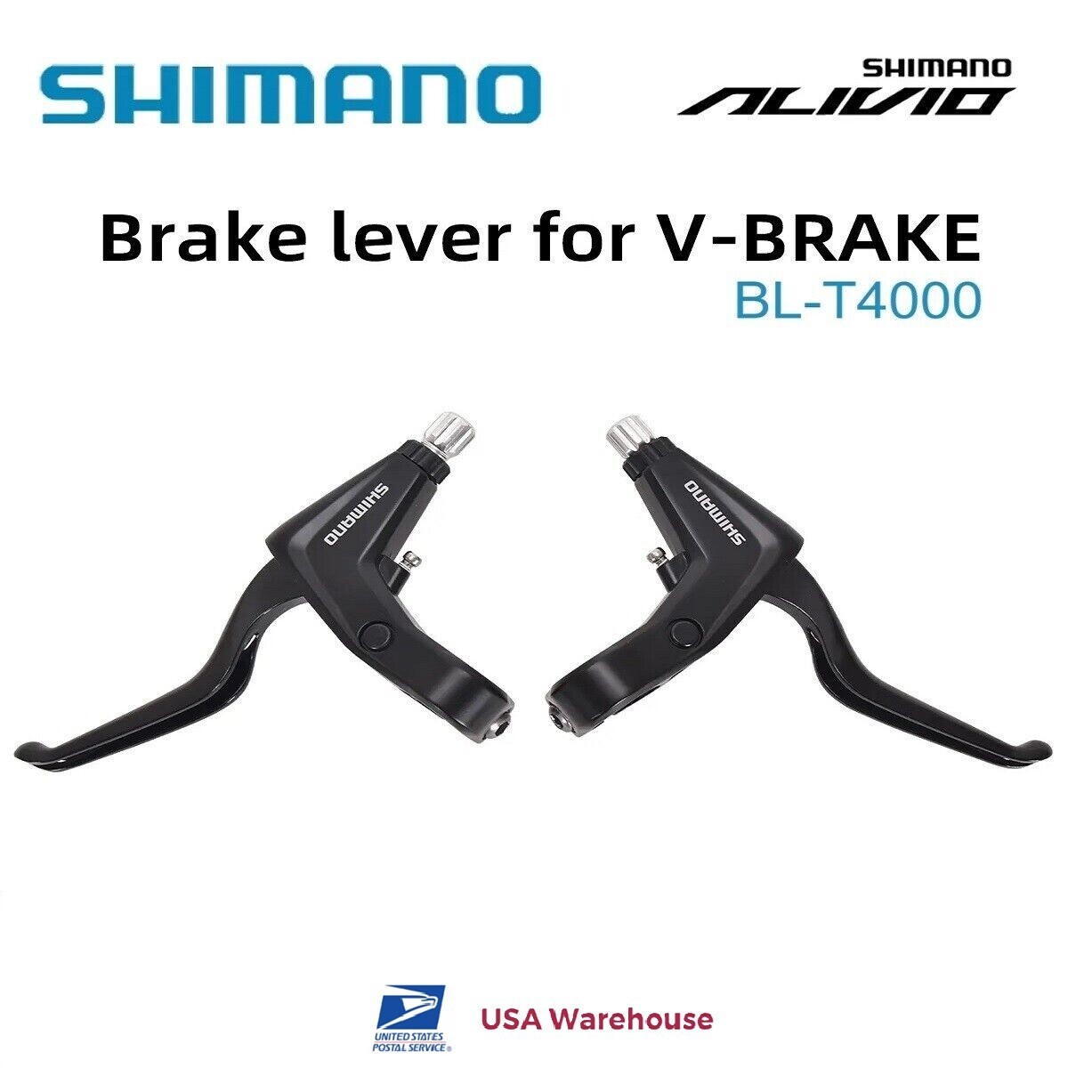 Shimano Alivio BL-T4000 V-Brake Lever Front/Rear Set Black MTB