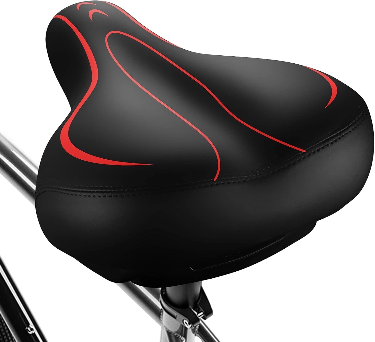 Ergonomic Oversized Bicycle Saddle – Waterproof Faux Leather, Easy Installation