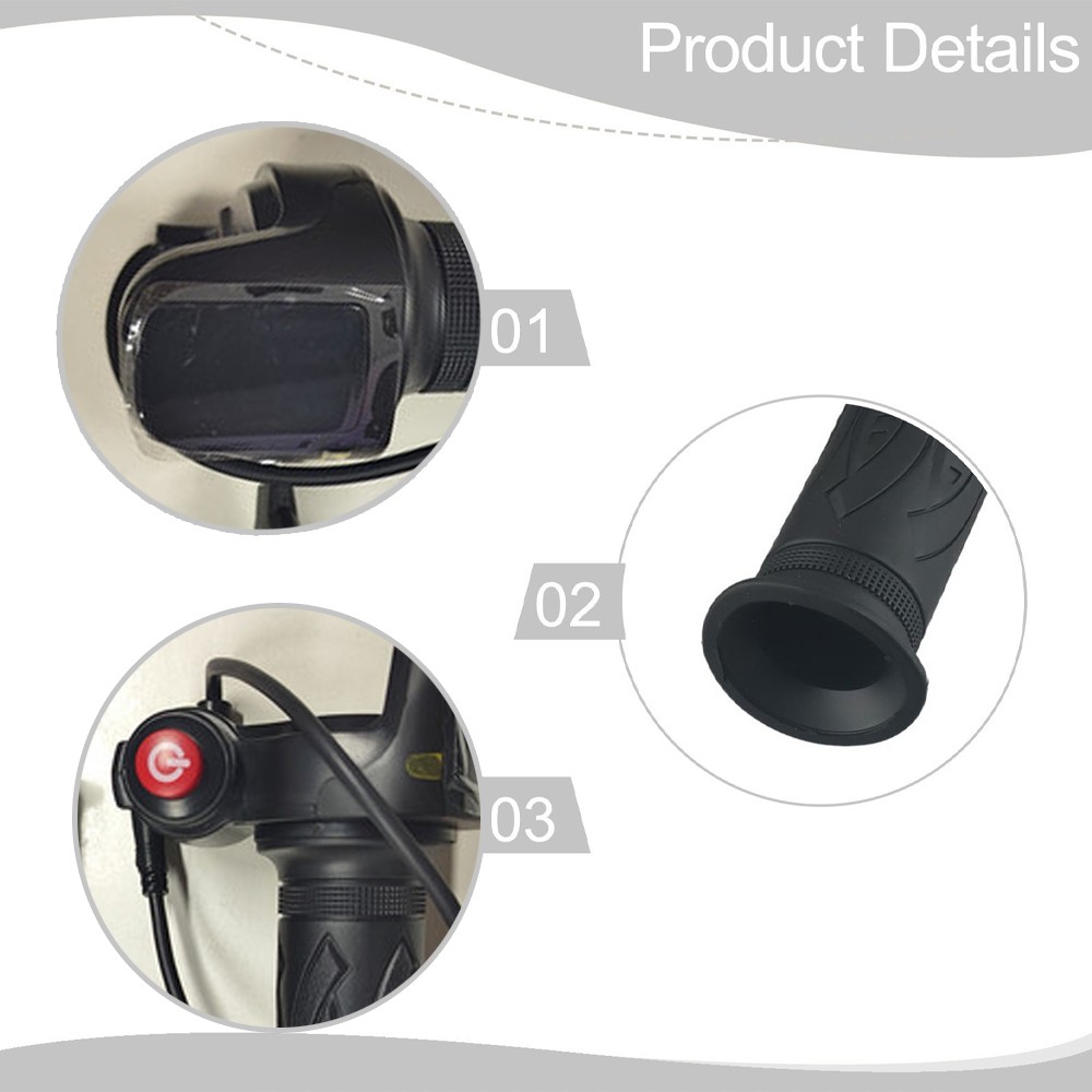 Electric Bike Thumb Throttle 48V Whole 6 Wires Ebike With Power Switch Button