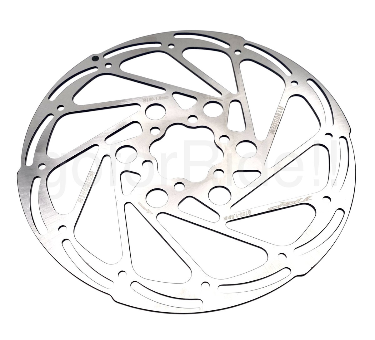 TRP R2 Bike Disc Brake Rotor, 180mm, 6-Bolt, 1.8mm, R180S02M, Silver