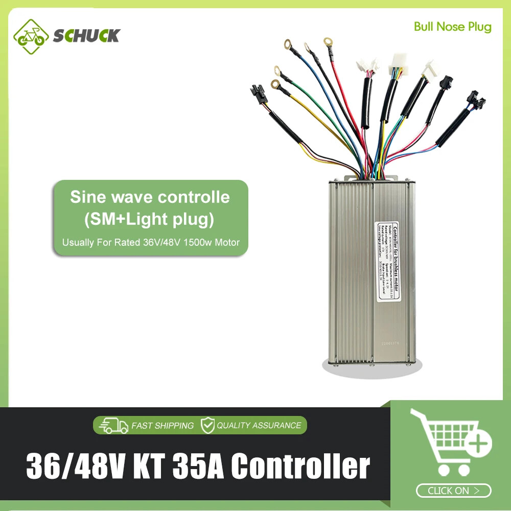 KT Controller 15A-50A E-bike Square Sine Wave Control System 36V 48V 72V Motor