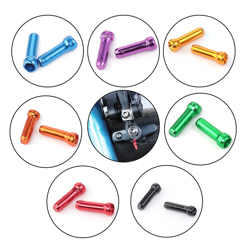 Cap Brake Shifter Crimps Mixed color 50pcs Bike Bicycle Inner Cable Tips