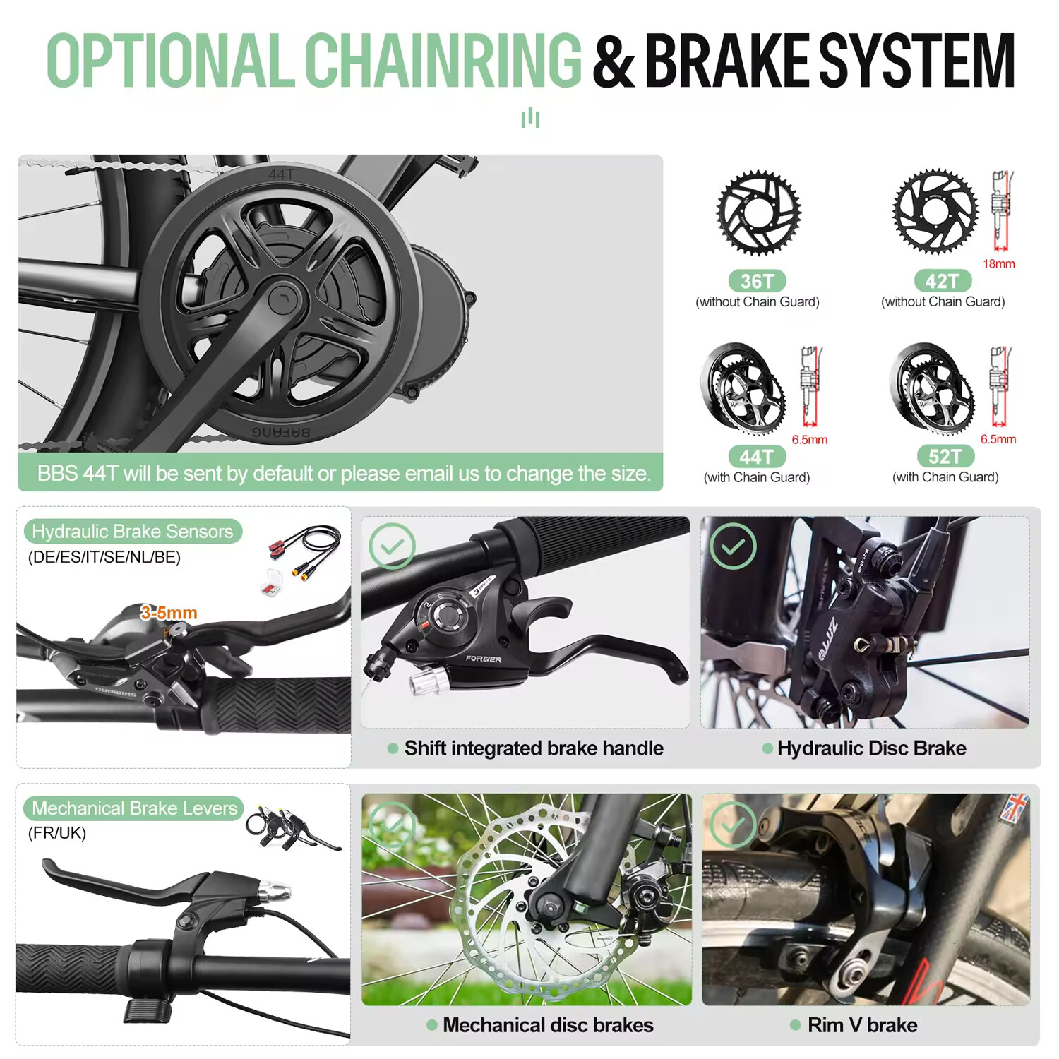 Bafang Mid Drive Motor 36V 48V250W 500W 750W 1000W 68-120mm Ebike Conversion Kit