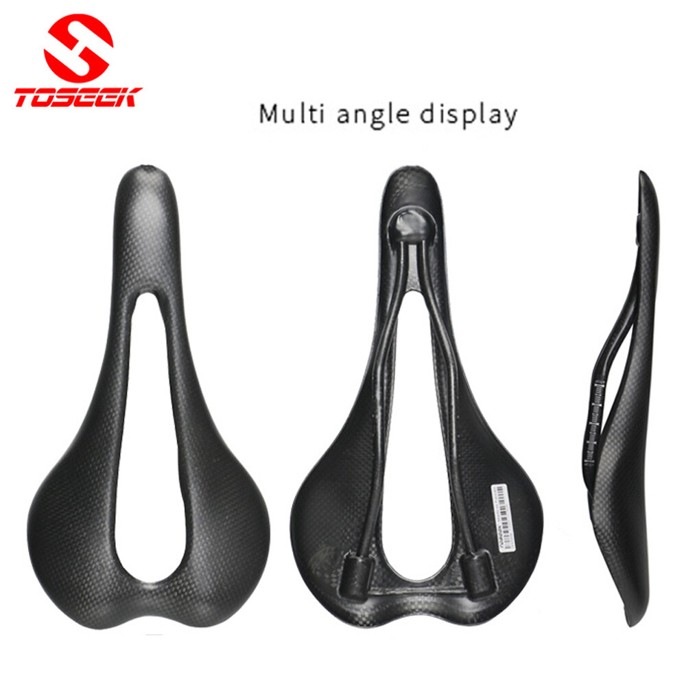 TOSEEK Full Carbon MTB Road Bike Saddle Comfort Big Hollow Racing Seat Cushion
