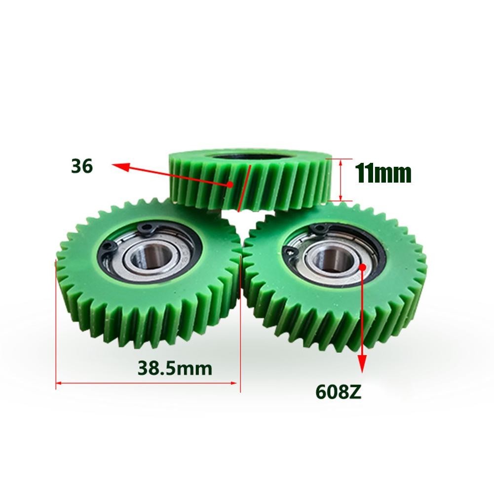 Electric Bike Motor 3PCS 36T Nylon Skew Gear Set 38 5mm with 608 Bearings