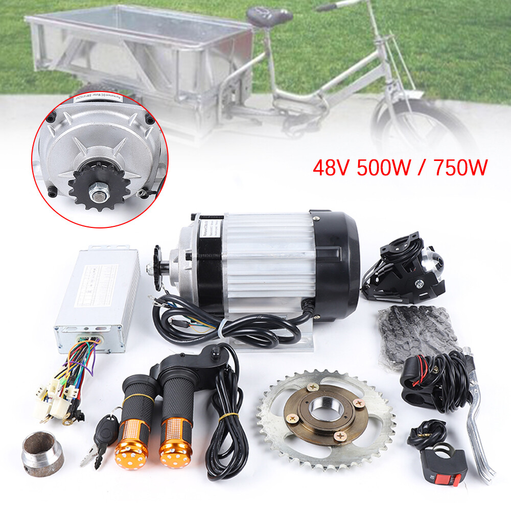 500W 750W Electric Brushless Geared Motor DIY Kit for Tricycle E-Bike Bicycle US